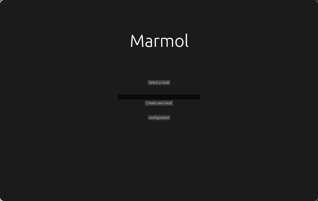 Captura de pantalla de la aplicación Marmol